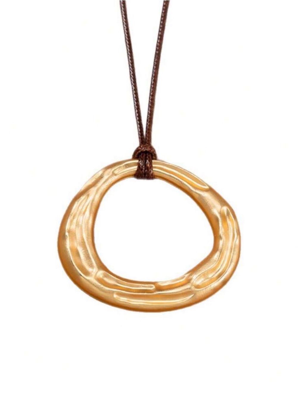 Circle Pendant Cord Necklace